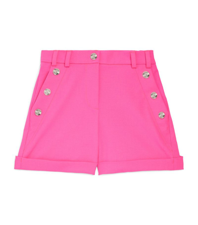Shop Balmain Kids Wool-rich Shorts (4-12 Years) In Pink