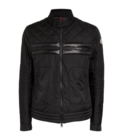 Shop Moncler Atiu Biker Jacket In Black