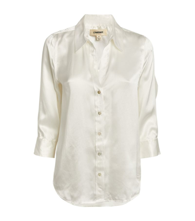 Shop L Agence Dani Sleeve Blouse In Ivory