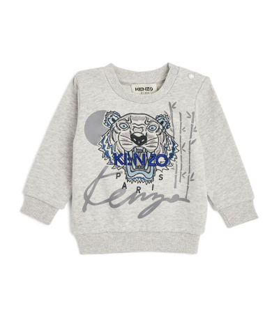 Shop Kenzo Icon Tiger Sweatshirt (6-36 Months) In Grey
