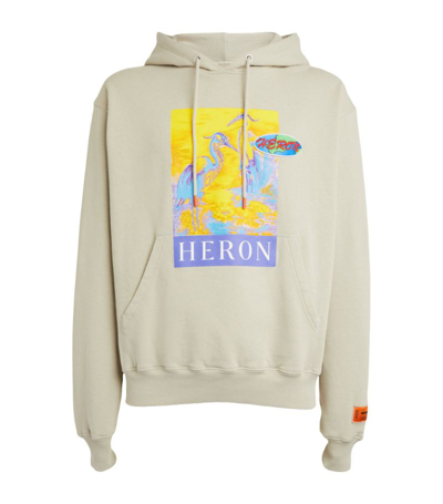 Shop Heron Preston Heron Print Hoodie In Grey