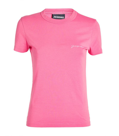 Shop Jacquemus Logo T-shirt In Pink