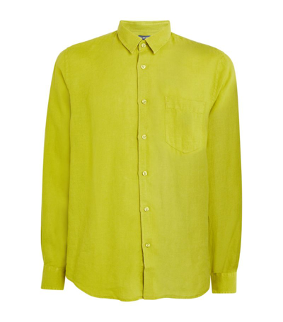 Shop Vilebrequin Linen Caroubis Shirt In Green