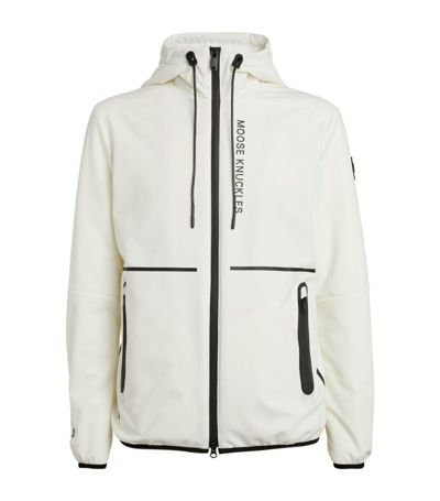 Shop Moose Knuckles Logo-detail Jacket In White