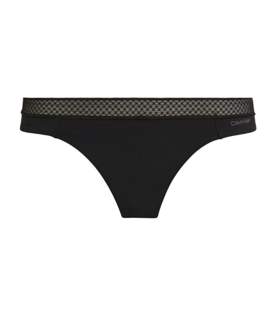 Shop Calvin Klein Seductive Comfort Thong In Black