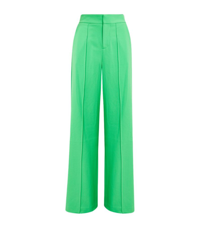 Shop Alice And Olivia High-waist Dylan Trousers In Green