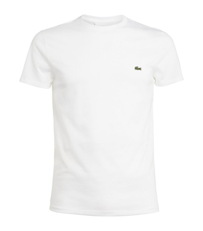 Shop Lacoste Pima Cotton T-shirt In White