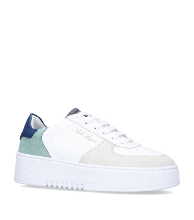 Shop Axel Arigato Leather Orbit Sneakers In White
