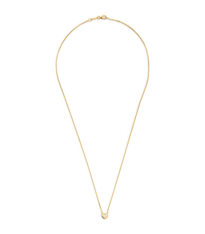 Shop Anita Ko Yellow Gold And Diamond Bezeled Heart Pendant Necklace