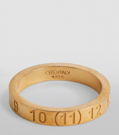 Shop Maison Margiela Gold-plated Numbers Band Ring