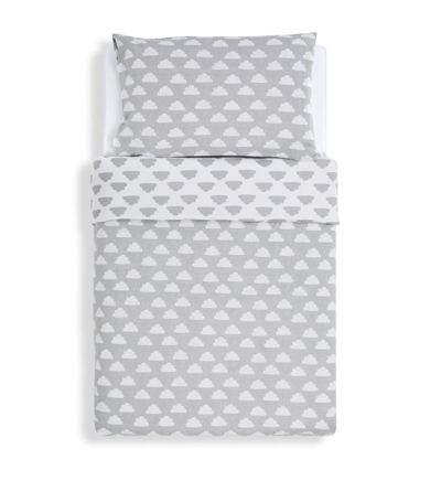 Shop Snüz Cloud Print Duvet Cover & Pillowcase Set In Grey