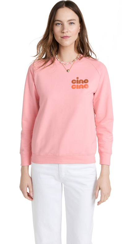 Shop South Parade Ciao Ciao Pullover Sweatshirt In Rose Pink