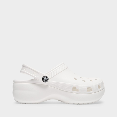 Shop Crocs Classic Platform Mules -  - White - Synthetic