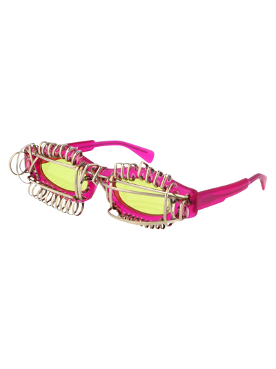 Shop Kuboraum Sunglasses In Fuchsia