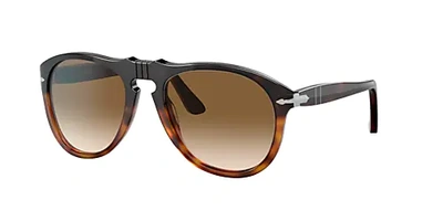 Shop Persol 649 In Clear Gradient Brown