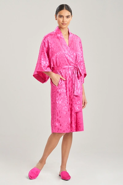 Shop Natori Decadence Wrap Robe In Tropical Pink
