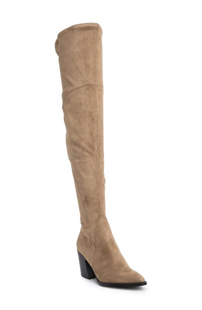 Shop Marc Fisher Ltd Cathi Pointed Toe Over The Knee Boot In Taupe