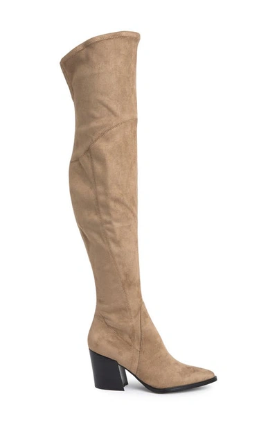 Shop Marc Fisher Ltd Cathi Pointed Toe Over The Knee Boot In Taupe