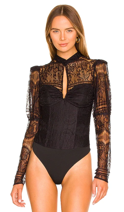 House Of Harlow 1960 X Revolve Vianka Bodysuit In Black