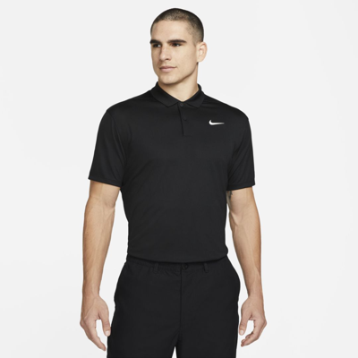 Shop Nike Men's Court Dri-fit Tennis Polo In Black