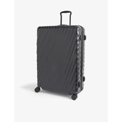 Shop Tumi Black Matte Extended Trip Four-wheel Polycarbonate Suitcase 77.5cm