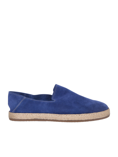 Shop Tagliatore Suede Espadrillas In Blue