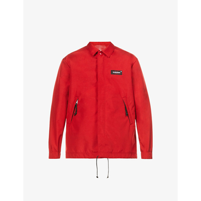 Shop Undercover X Eastpak Logo-embroidered Woven Jacket In Red