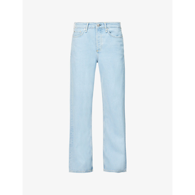 Shop Rag & Bone Logan Wide-leg Low-rise Cotton-blend Jeans In Blossom1