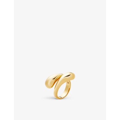 Shop Missoma Womens Gold Savi X 18ct Yellow-gold Plated Vermeil Sterling-silver Ring M