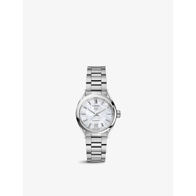 Shop Tag Heuer Mens White Wbn2410.ba0621 Carrera Stainless-steel Automatic Watch