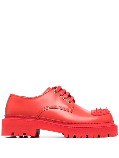 Shop Camperlab Eki Lace-up Leather Shoes In Red