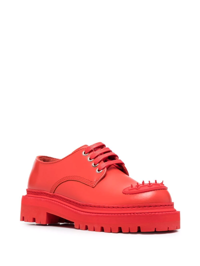 Shop Camperlab Eki Lace-up Leather Shoes In Red