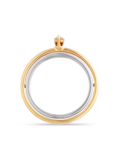 Shop Delfina Delettrez 18kt Gold Tourbillion Diamond Ring