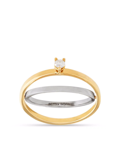Shop Delfina Delettrez 18kt Gold Tourbillion Diamond Ring