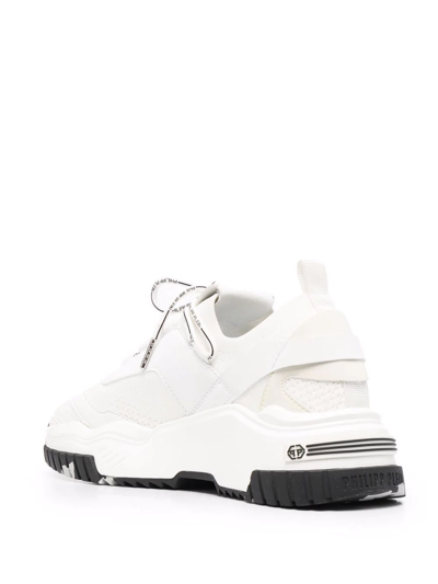 Shop Philipp Plein Logo Plaque Low-top Sneakers In White
