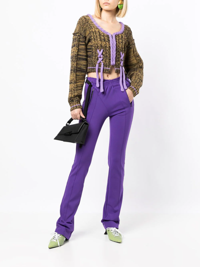 Shop Ottolinger Slim-cut Stretch Joggers In Purple