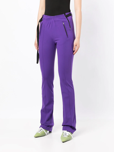 Shop Ottolinger Slim-cut Stretch Joggers In Purple
