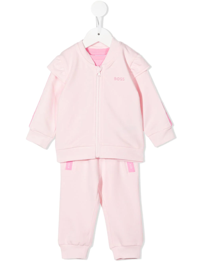 Shop Bosswear Two-piece Logo Tracksuit Set In Pink