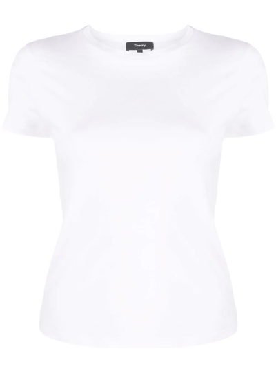 Shop Theory Short-sleeve Pima Cotton T-shirt In White