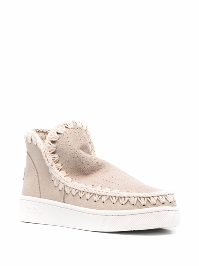 Shop Mou Eskimo Suede Ankle-boots In Neutrals