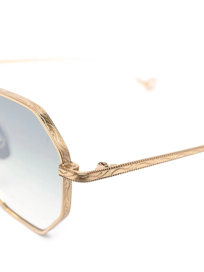 Eyepetizer Geometric-frame Sunglasses In Gold