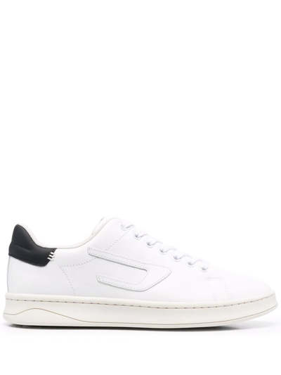 Shop Diesel S-athene Low Logo-appliqué Sneakers In White