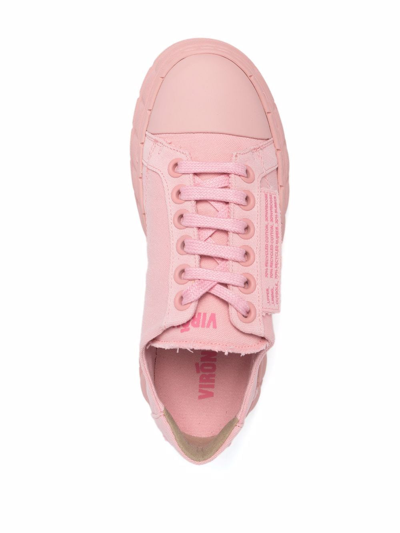Shop Viron Chunky Low-top Canvas In Pink