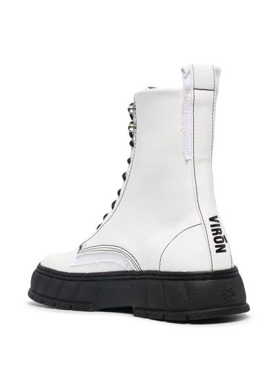 Shop Viron 1992 Contrast Boots In White