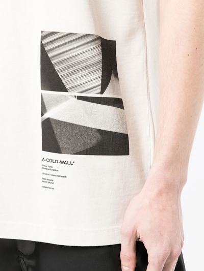 Shop A-cold-wall* Graphic-print T-shirt In Neutrals