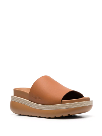 Shop See By Chloé Schuhe Platform Open Toe Sandals In Brown