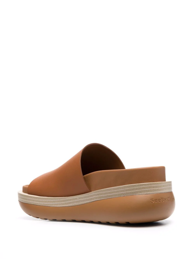 Shop See By Chloé Schuhe Platform Open Toe Sandals In Brown