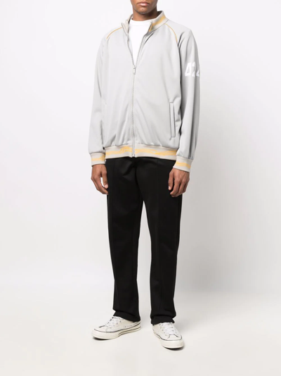 Shop 424 Zipped Track Jacket In Neutrals