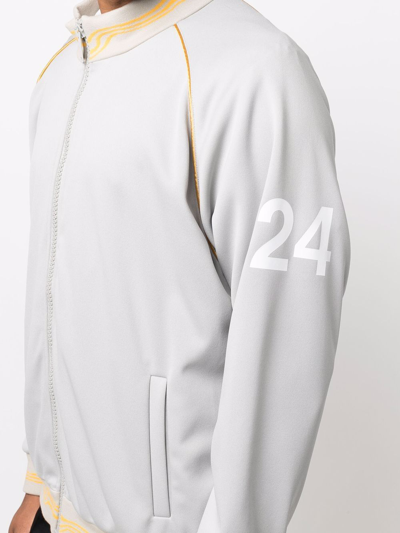 Shop 424 Zipped Track Jacket In Neutrals