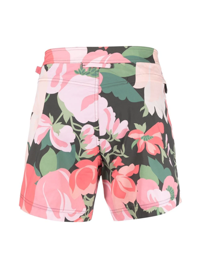 Shop Tom Ford Floral-print Swimming Shorts In Pink